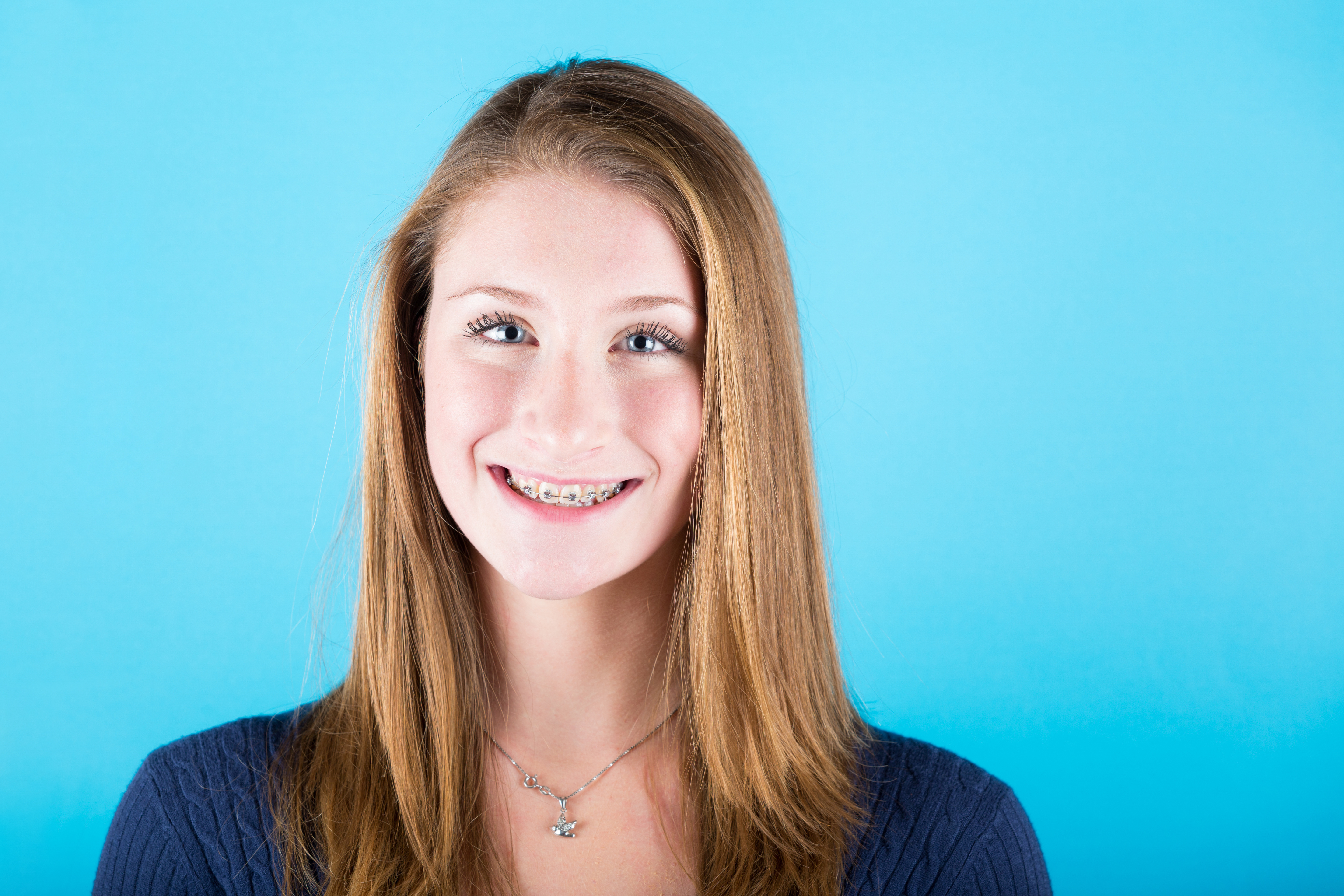 girl smiling with braces